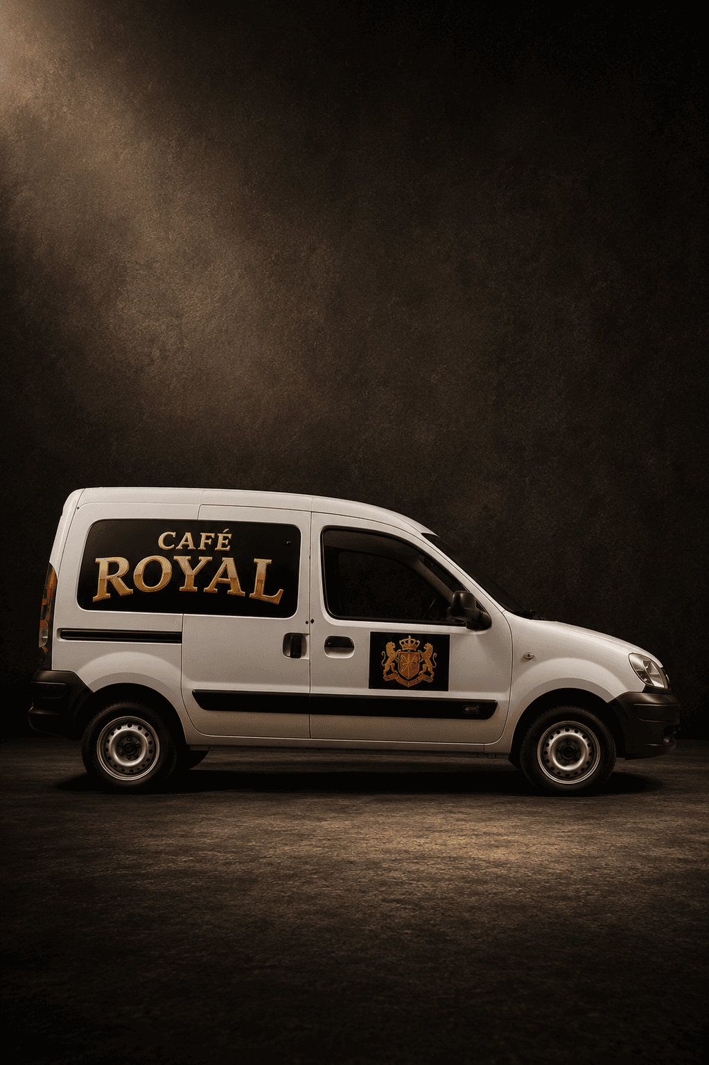 Camionetas de servicio a domicilio de Café Royal
